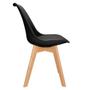 Imagem de 4x Cadeira Charles Eames Leda Design Wood Estofada Base Madeira