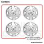 Imagem de 4x Calota Chevrolet Celta Corsa Aro 13 com Emblema 042cb