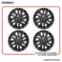 Imagem de 4X Calota Fiat Mobi Argo Cronos Aro 14 Preto Com Logo 295Cb