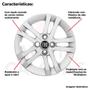 Imagem de 4X Calota Fiat Mobi Argo Novo Uno 2021 Aro 14 Prata 294Cb