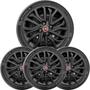Imagem de 4X Calota Fiat Punto Palio Siena Aro 15 Preto Com Logo 296Cp