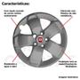 Imagem de 4X Calota Fiat Toro 2017 A 2020 Aro 16 Grafite Emblema 301Cp