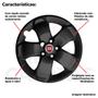 Imagem de 4x Calota FIAT TORO 2017 a 2020  Aro 16 Preto Emblema 301cp