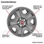 Imagem de 4X Calota Fiat Toro 2021 Aro 16 Grafite Com Emblema 300Cp