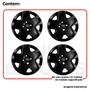 Imagem de 4x Calota Ford Fiesta Hatch Sedan Aro 14 Preto com Emb 025cb