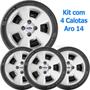 Imagem de 4X Calota Ford Fiesta Ka Escort Aro 14 Com Emblema 177Cb