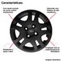 Imagem de 4X Calota Ford Fiesta Ka Escort Aro 14 Preto Emblema 026Cb