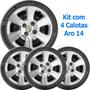 Imagem de 4x Calota GM Montana Aro 14 com Emblema Original 370cb
