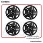 Imagem de 4X Calota Gm Onix Prisma Aro 14 Preto Emblema  194Cb