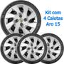 Imagem de 4X Calota Gm Onix Prisma Corsa Aro 15 Com Emblema 195Cp