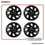 Imagem de 4x Calota Gm Onix Prisma Corsa Aro 15 Preto com Emblem 195cp