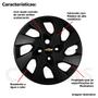 Imagem de 4x Calota Gm Onix Prisma Corsa Aro 15 Preto com Emblem 195cp
