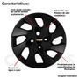Imagem de 4X Calota Gm Onix Prisma Corsa Aro 15 Preto Com Emblem 195Cp
