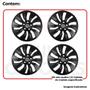 Imagem de 4X Calota Vw Fox Space Fox 2004 A 2021 Aro 14 Preto 146Cp