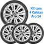 Imagem de 4X Calota Vw Gol Voyage Saveiro G7 Aro 14 Com Emblema 245Ca