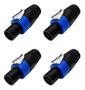 Imagem de 4X Conector Speakon Macho 4V Classe A Resistente Com Trava