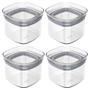 Imagem de 4X Porta Temperos Pote 450Ml Organizador Ou Block Hermético