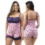 Imagem de 5 baby doll pijama estampas sortidas roupa de dormir short doll