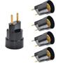 Imagem de 5 Bocal Soquete E-27 C/ Plug Macho P/ Tomada Adaptador