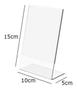 Imagem de 5 Display L Expositor 10X15 Acrílico Cardápio Pix Qr A6 Vert