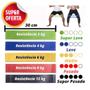 Imagem de 5 Faixas Elásticas Exercício Ginástica Fitness 