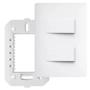 Imagem de 5 Interruptor Duplo Simples Habitat Branco Fame 2094