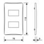 Imagem de 5 Interruptor Duplo Simples Habitat Branco Fame 2094