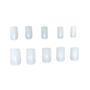 Imagem de 5 Kit Com 100 Unhas Postiças Nails Quadrada Natural Estojo