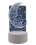 Imagem de 5 Luminária De Mesa Embuled 3D Lua e Urso LED 4W 5V 3 Cores