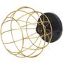 Imagem de 5 Lustres Teto Plafon Industrial Aramado Globo Dourado Retrô Luminária Vintage Preto Agp Ilumini