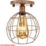 Imagem de 5 Lustres Teto Plafon Industrial Aramado Globo Retrô Luminária Sobrepor Vintage Agp Ilumini