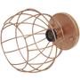 Imagem de 5 Lustres Teto Plafon Industrial Aramado Globo Retrô Luminária Vintage Cobre Rose Gold Agp Ilumini