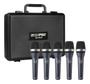 Imagem de 5 Microfone Com Fio Profissional Sk-md5 Skypix Com Maleta