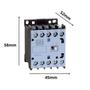 Imagem de 5 Mini Contator 220V 12A Tripolar 1NA CWC012-10-30V26 Weg