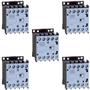 Imagem de 5 Mini Contator 220V 12A Tripolar 1NA CWC012-10-30V26 Weg