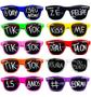 Imagem de 5 Oculos Feminino Colorido Com Frase Texto Personalizado