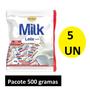 Imagem de 5 Pacotes de Bala de Milk Leite mais cremosa Pocket 500g