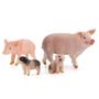 Imagem de 5 PCes Realista Fazenda Porco Animais Modelo Figura Toy Set, Celeiro Fazenda Pig Figurines Collection Playset com Guardiões da Fazenda, Ciência Pré-escolar Educacional Aprenda Adereços Cognitivos