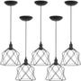 Imagem de 5 Pendentes Aramado Cálice Luminária Lustre Teto Retrô Vintage Industrial Balcão Agp Ilumini