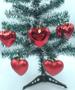 Imagem de 5 Pendentes com 6 Cm modelo Coração - Lindo Enfeite para sua  Arvore Natal wlx