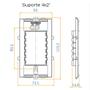 Imagem de 5 Placas Brancas Com Suporte Margirius 4x2 Com 2 Postos