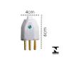 Imagem de 5 Plug Macho 2P+T 10A/250V Inmetro Branco 