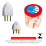 Imagem de 5 Plug Macho 2P+T 10A/250V Inmetro Branco 