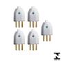 Imagem de 5 Plug Macho 2P+T 10A/250V Inmetro Branco 