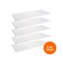 Imagem de 5 Prateleiras 60X20Cm 100% Mdf Branco Com Suporte Invisível