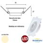 Imagem de 5 Spot Led Quadrado Embutir 3w Branco Neutro 4100k Morno