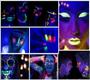 Imagem de 5 Tinta Facial + 2 Batom Neon Brilha Luz Negra Maquiagem
