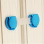 Imagem de 5 Trava Segurança Multiuso Flexível Gavetas Portas Pequenas - Azul