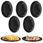 Imagem de 5 Travessas Prato Preto Oval para Sushi Petisco 25cm Melamina  Fuxing 