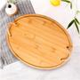 Imagem de 5 un Bandeja De Bambu Oval Com Alça De Corda Servir  33CM